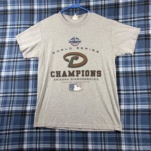 Vintage Arizona Diamondbacks 2001 World Series Champions Shirt Lee Sport Gray M